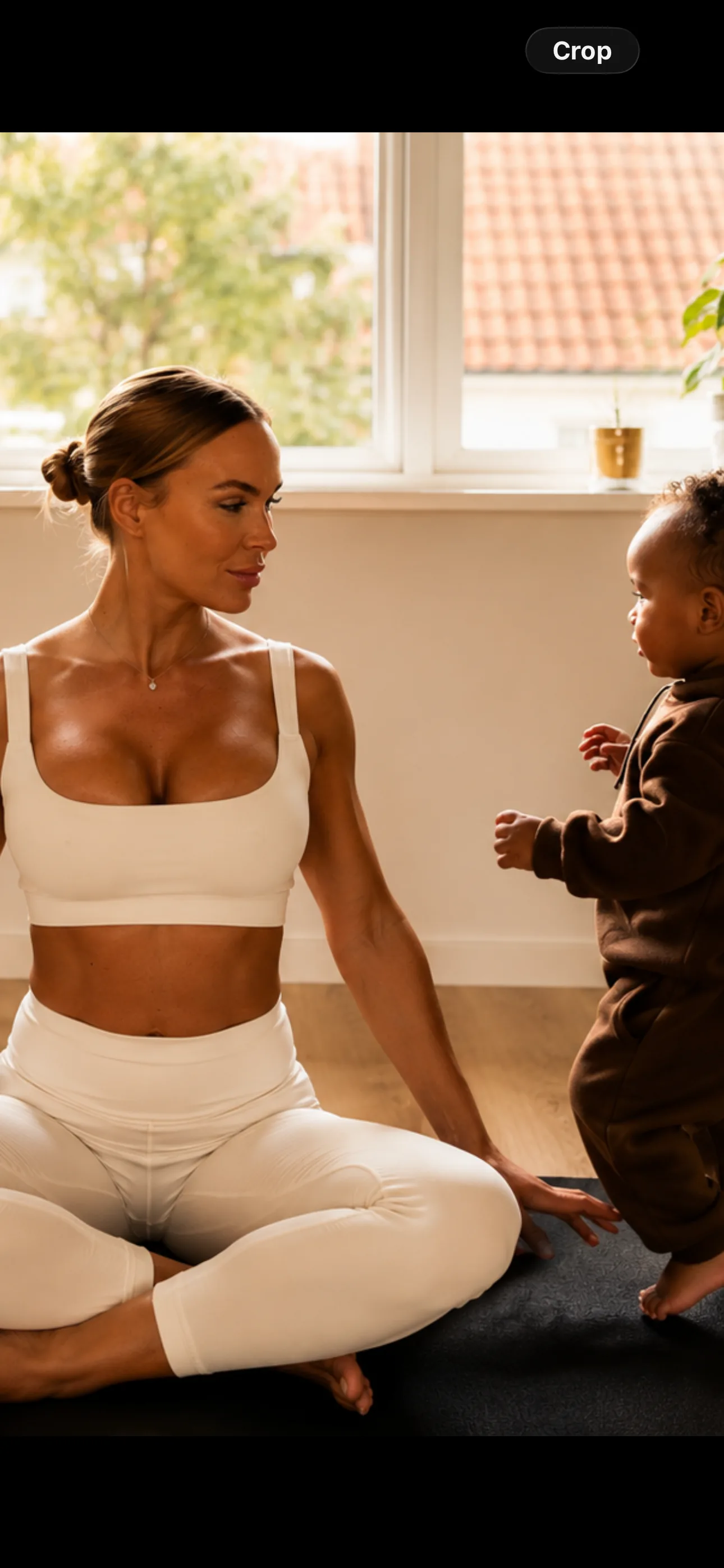 Pernille with her son